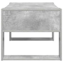 vidaXL Dohányzóasztal tárolóval Beton Szürke 92 x 53 x 45 cm Faanyag