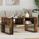 vidaXL Dohányzóasztal tárolóval Füstölt tölgy 92 x 53 x 45 cm Faanyag