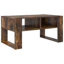 vidaXL Dohányzóasztal tárolóval Füstölt tölgy 92 x 53 x 45 cm Faanyag