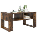 vidaXL Dohányzóasztal tárolóval Füstölt tölgy 92 x 53 x 45 cm Faanyag
