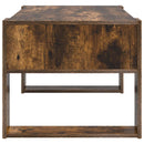 vidaXL Dohányzóasztal tárolóval Füstölt tölgy 92 x 53 x 45 cm Faanyag
