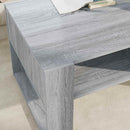 vidaXL Dohányzóasztal tárolóval Szürke Sonoma 92 x 53 x 45 cm Faanyag