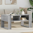 vidaXL Dohányzóasztal tárolóval Szürke Sonoma 92 x 53 x 45 cm Faanyag