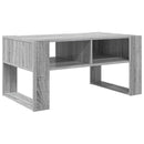 vidaXL Dohányzóasztal tárolóval Szürke Sonoma 92 x 53 x 45 cm Faanyag