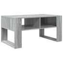 vidaXL Dohányzóasztal tárolóval Szürke Sonoma 92 x 53 x 45 cm Faanyag