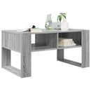 vidaXL Dohányzóasztal tárolóval Szürke Sonoma 92 x 53 x 45 cm Faanyag