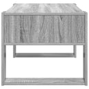 vidaXL Dohányzóasztal tárolóval Szürke Sonoma 92 x 53 x 45 cm Faanyag