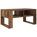 vidaXL Dohányzóasztal tárolóval Öreg fa 92 x 53 x 45 cm Faanyag