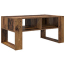 vidaXL Dohányzóasztal tárolóval Öreg fa 92 x 53 x 45 cm Faanyag