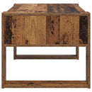 vidaXL Dohányzóasztal tárolóval Öreg fa 92 x 53 x 45 cm Faanyag