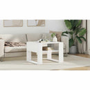 vidaXL Dohányzóasztal tárolóval Fehér 66 x 53 x 45 cm Faanyag