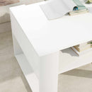 vidaXL Dohányzóasztal tárolóval Fehér 66 x 53 x 45 cm Faanyag