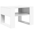 vidaXL Dohányzóasztal tárolóval Fehér 66 x 53 x 45 cm Faanyag