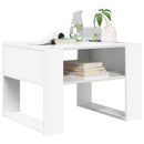 vidaXL Dohányzóasztal tárolóval Fehér 66 x 53 x 45 cm Faanyag