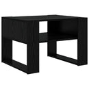 vidaXL Dohányzóasztal tárolóval Fekete tölgy 66 x 53 x 45 cm Faanyag