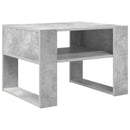 vidaXL Dohányzóasztal tárolóval Beton Szürke 66 x 53 x 45 cm Faanyag
