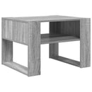 vidaXL Dohányzóasztal tárolóval Szürke Sonoma 66 x 53 x 45 cm Faanyag