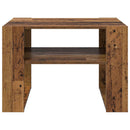 vidaXL Dohányzóasztal tárolóval Öreg fa 66 x 53 x 45 cm Faanyag
