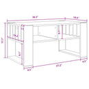 vidaXL Dohányzóasztal Fehér 92 x 49,5 x 45 cm Faanyag