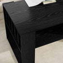 vidaXL Dohányzóasztal Fekete tölgy 92 x 49,5 x 45 cm Faanyag