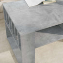 vidaXL Dohányzóasztal Beton Szürke 92 x 49,5 x 45 cm Faanyag
