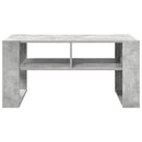 vidaXL Dohányzóasztal Beton Szürke 92 x 49,5 x 45 cm Faanyag