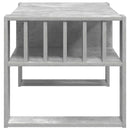 vidaXL Dohányzóasztal Beton Szürke 92 x 49,5 x 45 cm Faanyag