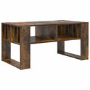 vidaXL Dohányzóasztal Füstölt tölgy 92 x 49,5 x 45 cm Faanyag