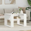 vidaXL Dohányzóasztal Fehér 66 x 49,5 x 45 cm Faanyag