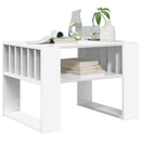 vidaXL Dohányzóasztal Fehér 66 x 49,5 x 45 cm Faanyag