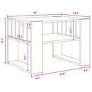 vidaXL Dohányzóasztal Beton Szürke 66 x 49,5 x 45 cm Faanyag