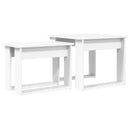 vidaXL Kávasztal Szett 2 pcs Fehér Faanyag