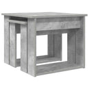 vidaXL Kávasztal Szett 2 pcs Beton Szürke Faanyag