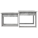 vidaXL Kávasztal Szett 2 pcs Beton Szürke Faanyag