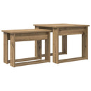 vidaXL Kávasztal Szett 2 db Artisan tölgy 50 x 52 x 42 cm Szerelt Fa