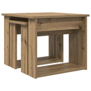 vidaXL Kávasztal Szett 2 db Artisan tölgy 50 x 52 x 42 cm Szerelt Fa