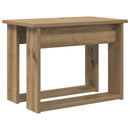 vidaXL Kávasztal Szett 2 db Artisan tölgy 50 x 52 x 42 cm Szerelt Fa