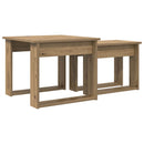 vidaXL Kávasztal Szett 2 db Artisan tölgy 50 x 52 x 42 cm Szerelt Fa