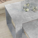 vidaXL Kávasztal Szett 2 pcs Beton Szürke Faanyag