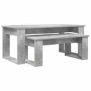 vidaXL Kávasztal Szett 2 pcs Beton Szürke Faanyag