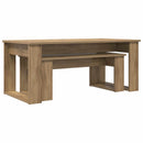 vidaXL Kávasztal Szett 2 pcs Artisan tölgy 100 x 50 x 42 cm Faanyag