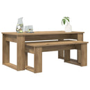 vidaXL Kávasztal Szett 2 pcs Artisan tölgy 100 x 50 x 42 cm Faanyag