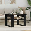 vidaXL Dohányzóasztal tárolóval Fekete tölgy 64 x 54 x 44 cm Faanyag