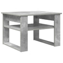 vidaXL Dohányzóasztal tárolóval Beton Szürke 64 x 54 x 44 cm Faanyag