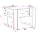 vidaXL Dohányzóasztal tárolóval Beton Szürke 64 x 54 x 44 cm Faanyag