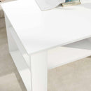 vidaXL Dohányzóasztal tárolóval Fehér 96 x 54 x 44 cm Faanyag