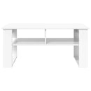 vidaXL Dohányzóasztal tárolóval Fehér 96 x 54 x 44 cm Faanyag