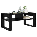 vidaXL Dohányzóasztal tárolóval Fekete tölgy 96 x 54 x 44 cm Faanyag