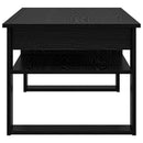 vidaXL Dohányzóasztal tárolóval Fekete tölgy 96 x 54 x 44 cm Faanyag