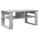 vidaXL Dohányzóasztal tárolóval Beton Szürke 96 x 54 x 44 cm Faanyag